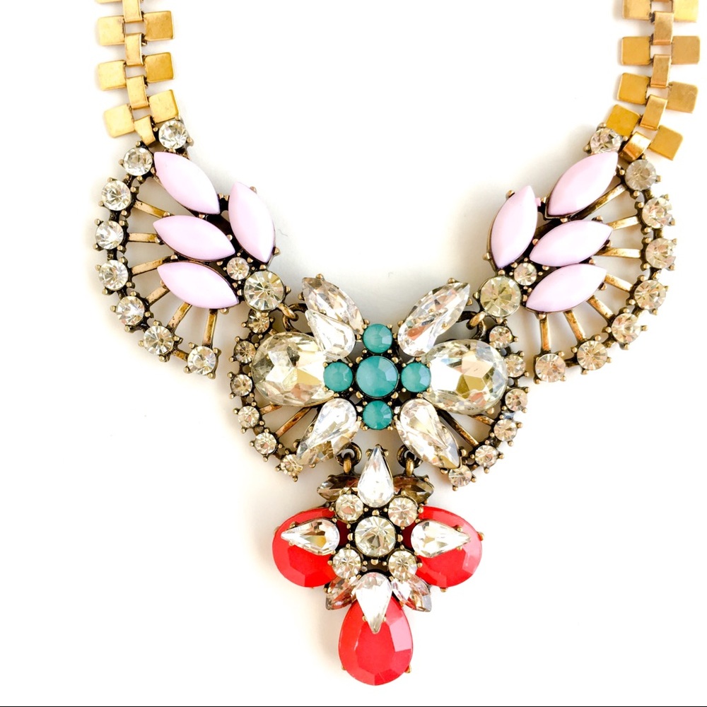 Jcrew crystal wings statement necklace - Picture 1 of 7